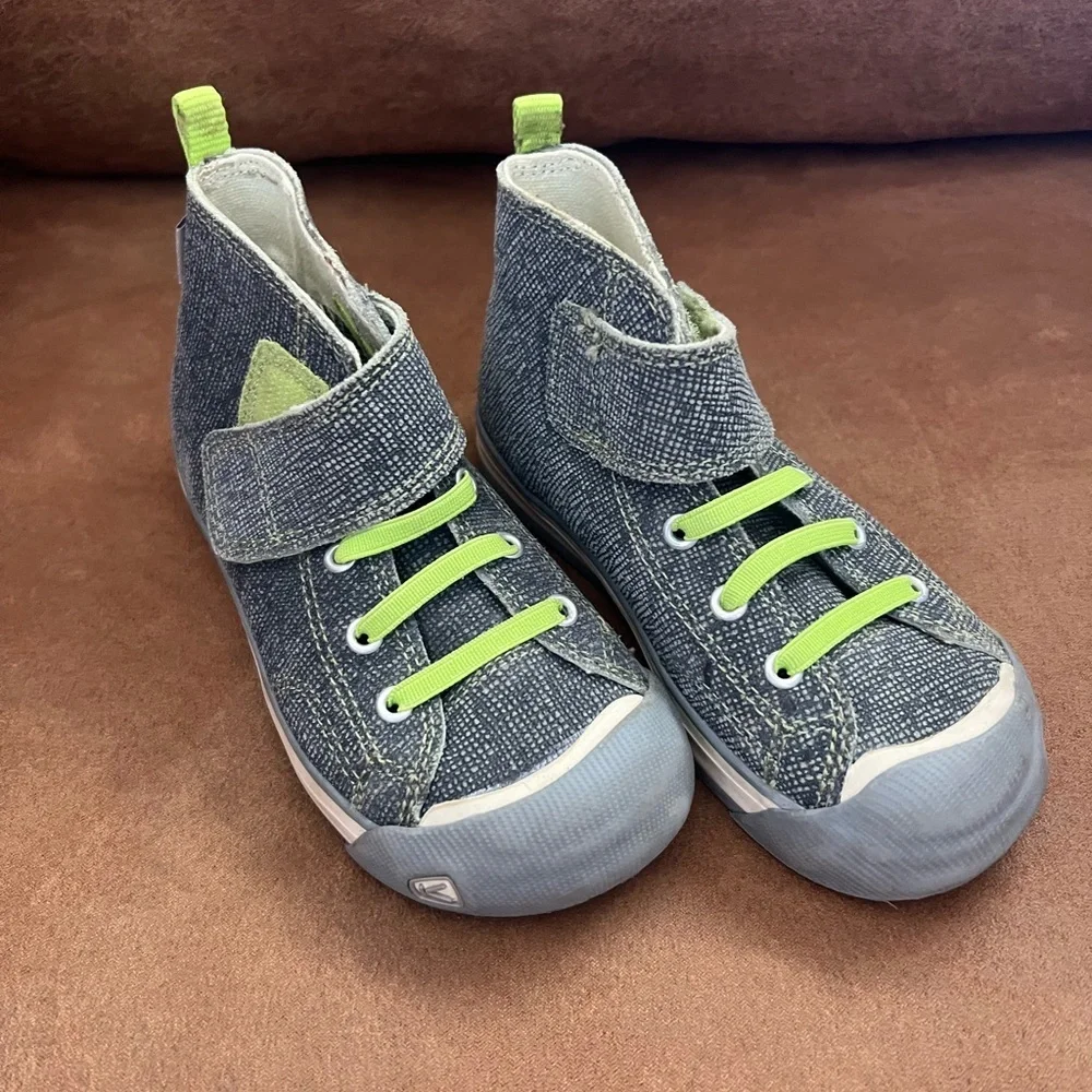 Keen Kids Sneakers with Neon Green Laces
